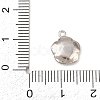 Brass Micro Pave Clear Cubic Zirconia Charms KK-G544-07P-01-3