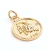 Brass Micro Pave Cubic Zirconia Pendants ZIRC-E164-34E-G-1