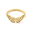 Ion Plating(IP) 304 Stainless Steel Hollow Wings Adjustable Ring for Women RJEW-L107-033G-2