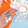 24Pcs 8 Style Halloween Theme Alloy Enamel Pendants ENAM-SZ0004-24-5