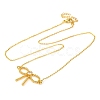 Brass Clear Cubic Zirconia Bowknot Pendant Necklaces NJEW-F326-03G-2
