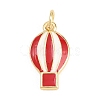 Brass Enamel Pendants KK-H273-18G-1