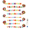 8 Strands 8 Styles Polyester Lace Trims OCOR-GL0001-04-1