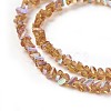 Electroplate Glass Bead Strands GLAA-F092-A05-3