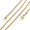 Trendy Men's 304 Stainless Steel Rope Chain Necklaces NJEW-M072-F-01-3