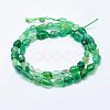 Natural Dyed & Heated Green Agate Beads Strands G-K203-41-2