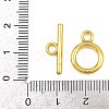 Ring Brass Toggle Clasps KK-G548-33G-4
