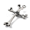 Tibetan Style Alloy Big Pendants TIBE-L012-042AS-02-2