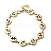 12 Constellations 304 Stainless Steel Link Chain Bracelets BJEW-I239-01G-07-4
