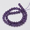 Natural Amethyst Round Bead Strands G-M304-18-8mm-2