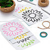 8 Sheets 4 Colors Sunflower Adhesive Paper Stickers STIC-LP0001-11C-1