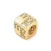 Brass Micro Pave Clear Cubic Zirconia European Beads KK-K368-01G-06-2