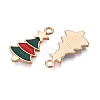 Christmas Theme Alloy Enamel Pendants ENAM-T020-10J-1