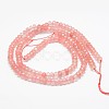 Cherry Quartz Glass Beads Strands G-K090-01-2