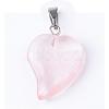 Cherry Quartz Glass Pendants with Brass Findings G-R390-05-1