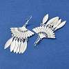Silver Alloy Chandelier Earrings EJEW-D092-02A-S-2