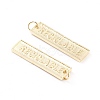 Brass Pendants X-ZIRC-I043-23G-2