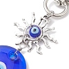 Evil Eye Lampwork Pendant Decorations HJEW-JM01997-01-3