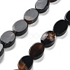 Natural Black Agate Beads Strands G-P559-B09-01-2