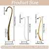 18Pcs 9 Style Tibetan Style Alloy Bookmarks Findings with Hole AJEW-SC0002-57-2