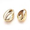 Electroplated Natural Shell Beads X-BSHE-O017-13G-2