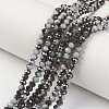 Electroplate Opaque Glass Beads Strands EGLA-A034-P6mm-P-2