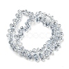 Electroplate Transparent Glass Beads Strands EGLA-P052-01A-PL03-2