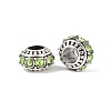 Alloy Rhinestone European Beads MPDL-R036-01F-1