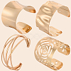 4Pcs 4 Styles Alloy & Iron Bangles for Women BJEW-CY0001-01-7