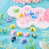 20Pcs UV Plating Opaque Acrylic European Beads OACR-TADJ0001-16J-4