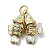 Brass Cloisonne Pendants KK-P251-A01-G-2
