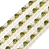 Brass Rhinestone Strass Chains CHC-N017-001A-A09-1