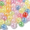 100Pcs Transparent Crackle Acrylic Beads CACR-YW0001-12-1