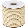 1 Roll Round Braided Cowhide Cords WL-CY0001-01B-1