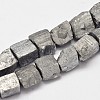 Nuggets Electroplated Natural Pyrite Beads Strands G-A142-05B-1