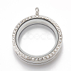 Alloy Magnetic Locket Pendants PALLOY-T052-23P-1