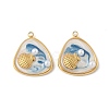 304 Stainless Steel Enamel Pendants STAS-U057-11G-C-1