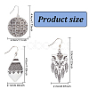 ANATTASOUL 3 Pairs 3 Style Bohemia Teardrop & Flat Round & Triangle Alloy Geometry Dangle Earrings for Women EJEW-AN0002-25-2