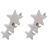 Non-Tarnish 304 Stainless Steel Stud Earrings EJEW-M242-01A-P-1