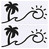 Beach Theme PVC Cartoon Self Adhesive Car Stickers FIND-WH0152-165C-1