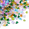 135G 9 Colors Spray Painted Transparent Glass Beads GLAA-TA0002-71-3