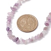 Natural Lepidolite/Purple Mica Stone Chip Beaded Necklace NJEW-JN04615-04-3
