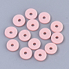 Flat Round Handmade Polymer Clay Bead Spacers CLAY-R067-3.0mm-18-2