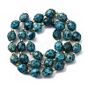 Natural Sesame Jasper Dyed Beads Strands G-D305-B02-01-3