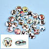 Printed Glass Half Round/Dome Cabochons GGLA-N004-10mm-C1-3