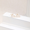 Elegant Cross Brass Stud Earrings XC2050-2