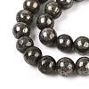 Natural Pyrite Beads Strands G-S249-01-6mm-3