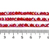 Electroplate Glass Beads Strands GLAA-Q105-02D-4