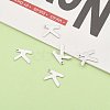 Tarnish Resistant 304 Stainless Steel Letter Charms X-STAS-O072-K-6
