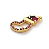 Christmas Series Brass Micro Pave Cubic Zirconia Pendants KK-Q010-01G-01A-2